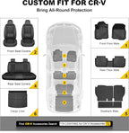 Cargo Liner Fit for Honda CRV 2023-2026 (Gasoline & Hybrid) | TTX LIGHTING Cargo Mat (Upper Deck) with Back Seat Protectors All-Weather TPE CR-V Accessories Backrest Mats - Image 9