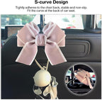2-Pack Car Seat Headrest Hooks, Handbag Hangers, Pinkish-white | Storage organizer for handbags, clothes, coats and grocery bags; practical interior accessory for most cars and SUVs - Image 2