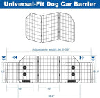 Car Dog Barrier for SUV Adjustable Heavy-Duty Steel Pet Divider Gate | Thickened rust-resistant steel Folding design.Easy install,straps & buckles secure. Fits up to 59".Keeps pets rear-seat safe - Image 3