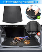 Cartist Cargo Liner Compatible with 2020-2023 2024 Volkswagen VW Atlas Cross Sport (5 Passenger Models Only) All Weather Rear Trunk Mat Waterproof Black TPE - Image 5