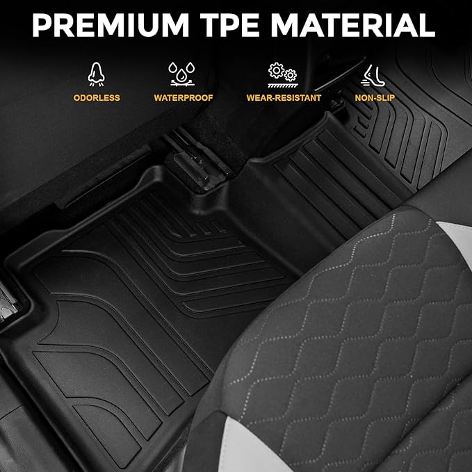 Floor Mats for 2020-2026 Toyota Corolla Sedan Accessories | Full-Coverage Set with Cargo Liner, Odorless & Durable, All-Weather Protection, 3D Laser Fit, Easy to Spray Clean - Image 3