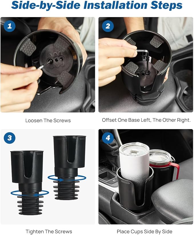 JOYTUTUS Car Cup Holder Expander Compatible with Toyota RAV4 2025 2024 2023 2022 2021 2020 2019,Compatible with Yeti Ramblers 12-36oz, Hydro Flasks 18-40oz,Large Bottles in 3.4"-3.8" (18-40oz) - Image 8