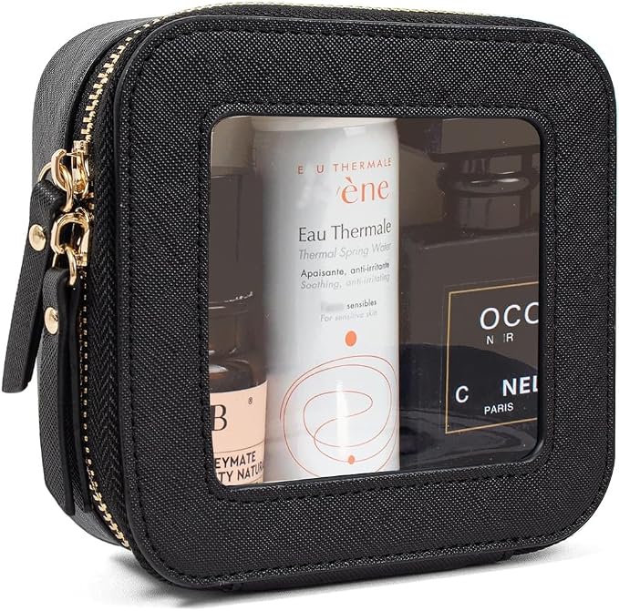 Clear Makeup Bag Small, Mini Travel Cosmetic Case Transparent TSA Approved Toiletry Bag with Zipper Portable Make Up Pouch for Purse Traveling Car Essentials Organizer for Women Men - Image 8