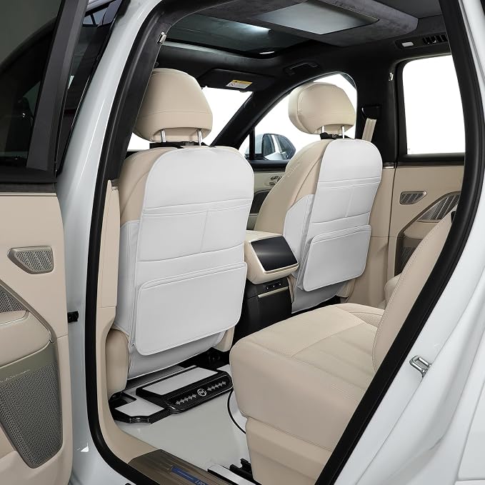 Seat Back Protector,Shields Seat Backs From Kicks and Adds Storage | kick mats back seat protector easy to install and clean, well-crafted, sturdy, durable and stylish.2 Pack - Image 6