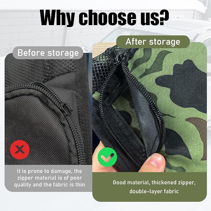 2PCS Car Seat Side Organizer, Car Organizers and Storage, Auto Front Seat Storage Hanging Bag, Auto Accessories Multifunctional Vehicle Mesh Pocket Holder for SUV Truck (Camouflage, 2PCS) - Image 5