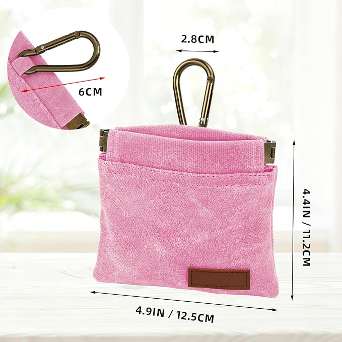 1 Pcs Pocket Pet Training Pouch,Dog Treat Pouch (Pink) | For Portable Pet Dog Walking Bag, Travel or Outdoor Use - Image 3
