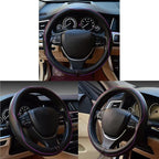 Gomass Car Steering Wheel Cover, Anti-Slip, Safety, Soft, Breathable, Heavy Duty, Thick, Full Surround, Sports Style (Black with Purple line) - Image 3