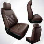 Huidasource Coffee Front Seat Covers Fit for Toyota Tacoma 2005-2015 All Cab Base Prerunner SR5 Limited TRD Sport Front Row, 360° Full-wrap Waterproof Nappa Leather Automotive Seat Cushion Cover - Image 9