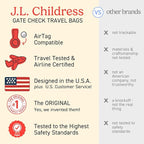 J.L. Childress Gate Check Travel Bag for Single & Double Strollers, Red - Image 5