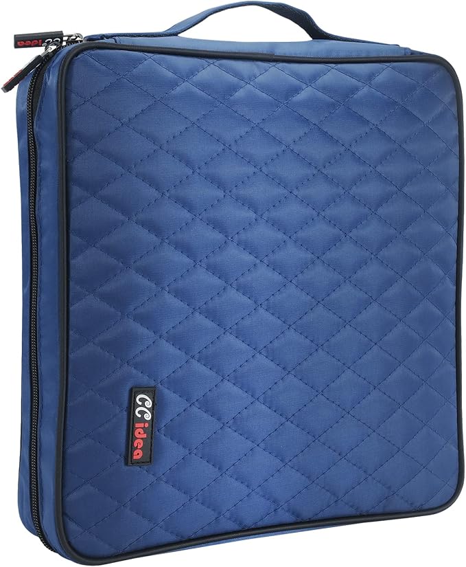 CCidea CD DVD Case Holder, Portable Disc Storage Wallet Binder, Multiple Capacity CD Organizer for Car Home Travel, Anti-Scratch Blu-Ray Game Disc Storage (200-Blue) by CCidea