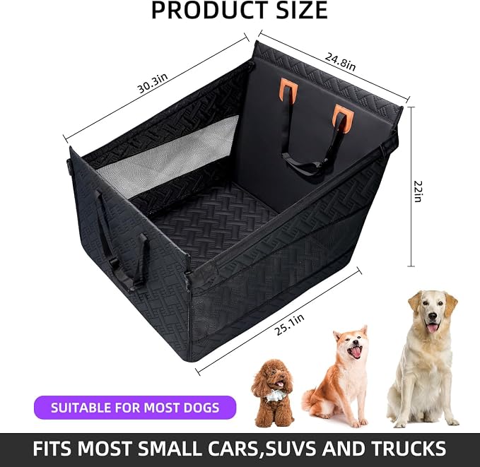 TKYZ Large Dog Car Seat,Back Seat Extender for Dogs,Hard Bottom Seat Cover | Waterproof,Pet Hammock Suitable for Large,Medium,Small Dogs,Pet Seats Protector for sedan, SUV and Truck - Image 6