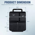 Nilight Car Seat Back Organizer 1PC Black Oxford Fabric Universal | Multi Compartment Cup Holder Hanging Storage Bag Scratch Resistant Durable Design for Cars Vans SUVs MPVs Pickup Trucks - Image 2