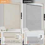 Persilux Blackout Roller Shades for Window Blinds,Cordless,Linen Fabric,Thermal Insulated Fabric UV Protection Shades for Home,Office,Bedroom,Door,Blackout-Cream,35" W X 64" H - Image 4