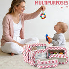 YOPCDJ 5PCS Diaper Bag Organizer Pouch Set, TSA Approved Toiletry Bag, Clear Waterproof TPU Makeup Bag Set Travel Organizer Bags for Women and Kids - Image 3