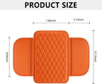 Stacool Upgraded Car Center Console Cover,Microfiber Leather Car Armrest Cover Cushion with 2 Storage Bags,Universal Car Armrest Storage Box (Orange) - Image 2