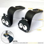 Car Hooks for Purses and Bags Cute Soot Sprite, 2 Pack Black | 360° Rotation, 44LBS Heavy Duty, Universal Car Hooks for Headrest, Cute Car Accessories - Image 6