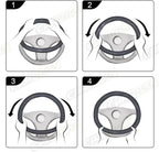 CAR PASS Line Rider Microfiber Leather Sporty Steering Wheel Cover Universal Fits for 95% Truck,SUV,Cars,14.5-15inch Anti-Slip Safety Comfortable Desgin (Black-White) - Image 5