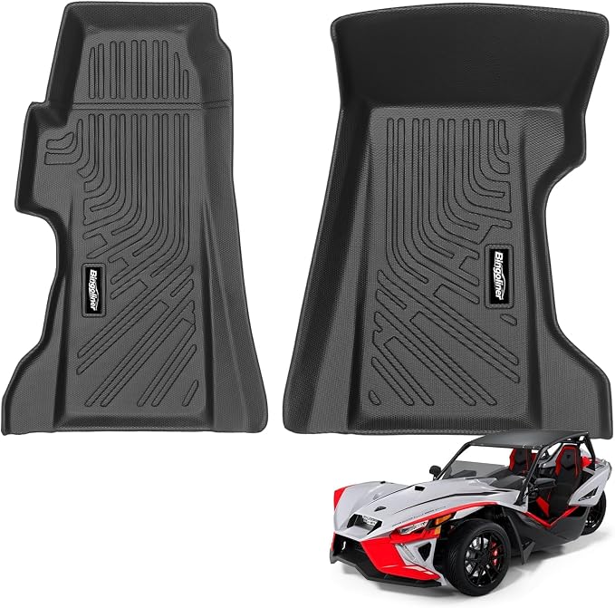 Floor Mats for 2020-2025 Polaris Slingshot LE R S SL SLR | All Weather TPE Protector for Polaris Slingshot Odorless Interior Accessories Floor Liners by Bingoliner