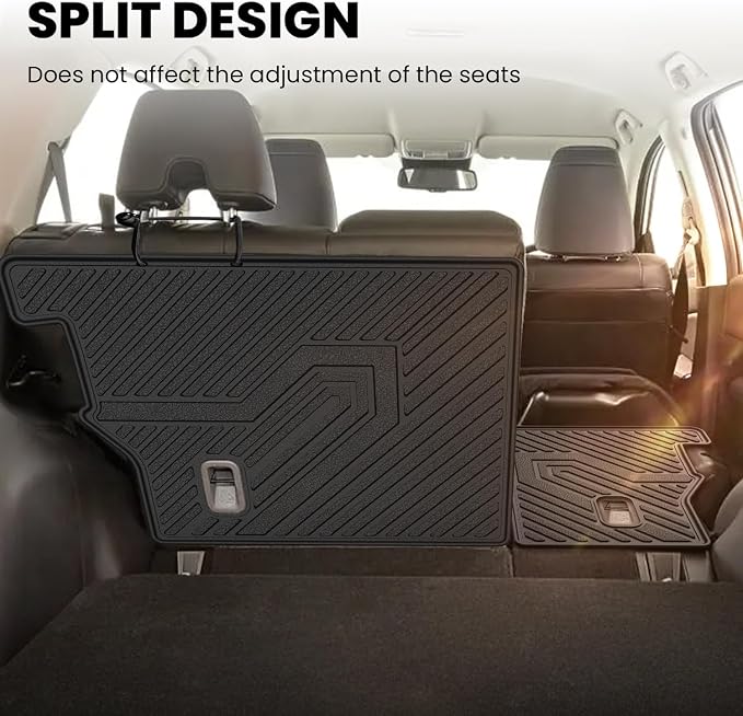 LASFIT Rear Seat Back Protector for Honda CRV 2012-2016 | All Weather TPE Pet Friendly Custom Fit CR-V Second Row Back Seat Cover Backseat Mat Liner Accessories, Black - Image 4