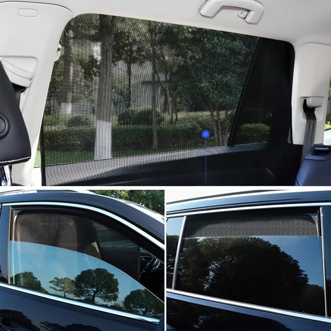 2PCS Mesh Car Side Window Shades with Magnets,Block UV Protection Cars Privacy Shades,Privacy Curtains for Napping Mosquito Repelling,Front Window Covers for Car - Image 6