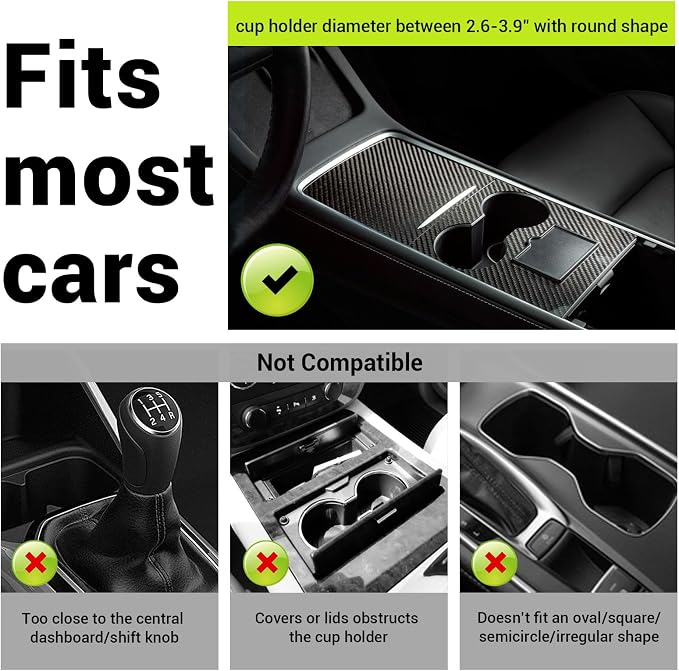 Car Cup Holder Tray -Expander- 3 in 1 Detachable Food Table Tray with Solid Base - Road Trip Essentials Accessories Gadgets - Fits Yeti, Hydro Flask 32/40 oz - Image 3