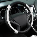 CAR PASS Line Rider Microfiber Leather Sporty Steering Wheel Cover Universal Fits for 95% Truck,SUV,Cars,14.5-15inch Anti-Slip Safety Comfortable Desgin (Black-White) by CARPASS