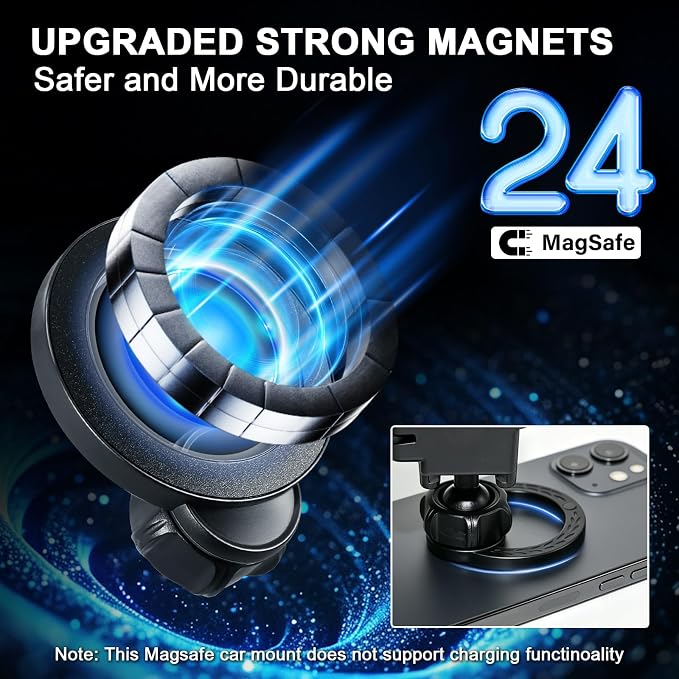 Dual-End Car Phone Holder for 2026 Mazda CX5 CX-5 Accessories 15.6 Screen | Strong Magnetic Cell Phone Mount for Magsafe iPhone, 360° Hands-Free No Air Vent Blockage Stable Stand, Only for Premium Plus - Image 8