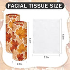 Arttown Car Tissue Holder for Cup Holder Fall Facial Tissues 12 Pack | Pumpkin Bulk 3-Ply,Refillable Marble Print Cylinder Tissue Boxes,Fit Car Home Office School (600 Sheets Total,50 Sheets Each) - Image 2
