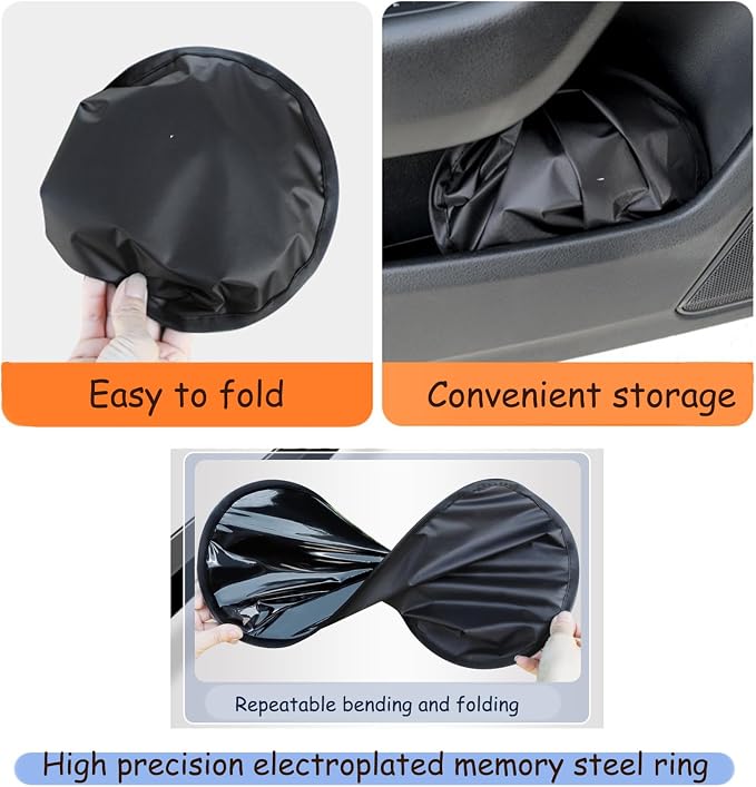 Car Window Sunshade Privacy Curtains, Car Side Window Sunshade Shade for Car Windows, 100% Light Blocking, for Breastfeeding, Napping, Changing, Camping, Side Window Baby Shade, 4 PCS - Image 3