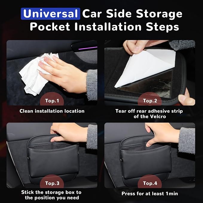 MARCHFA Car Seat Side Pocket Organizer Car Pocket Pouch for Seat, Door, Console, Car Seat Gap Filler Organizer Multifunctional Car Organizer Accessories for Phone Sunglasses Keys Cards (Small) - Image 8