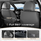 Coverado Car Seat Covers, Front Covers for Cars, Car Seat Cover Front Seats, Automotive Seat Cover, Waterproof, Leather Car Seat Cushion, Universal Interior Covers Seat Protectors for Most Cars - Image 4
