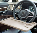 Steering Wheel Tray,Car Table Food Trays for Eating,Laptop Mount,Cars Desk for Driver,Fit Most Auto Vehicle Steering Wheels (Beige, Medium) - Image 6