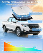 for Honda Ridgeline 2017-2025 2026 Windshield Sun Shade Car Sunshade | 4 Layers Front Windows Shade Cover Custom Fit Ridgeline Sun Visor 250T Retractable Shade Blocks UV Rays Car Accessories - Image 2