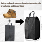 5Pcs XL Travel Shoe Bags Portable Travel Gifts Shoe Organizer with Zipper Closure, Waterproof Nylon Shoe Storage Organizer with Handle Travel Bags For Men and Women, Black - Image 2