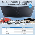 2026 Upgraded Zanch Windshield Sun Shade for Off-Road SUV, 60''x21'' | UV Protection & Heat Reduction, Light-Blocking, Heavy-Duty, Easy to Store&Setup, Keep Interiors Cool, Sun Shield for Parking - Image 7