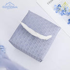 HOMOTEK 2 Pack Tissue Box Cover, Square PU Leather Tissue Holder, Decorative Facial Tissue Cube Paper Organizer Dispenser for Bathroom, Night Stands, Desk, Car 5X5X5'' - Rattan Weave,Lavenderpurple - Image 2