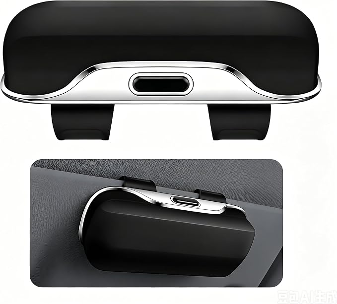 Car Visor Sunglass Holder, Multifunctional Sunglass Holder for Car with Clips, Universal Sun Visor Storage Accessories, for Most Car, SUVs, Trucks (Black) by Unknown