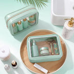 Hsei 6 Pcs Clear Makeup Bags Diaper Bag Organizer Travel Toiletry Bags with Zipper Clear Cosmetic Organizer Car Storage Pouch Bridesmaid Gift for Women Beach Vacation (Green) - Image 4