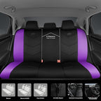 Skechers Memory Foam Seat Covers,Leather Car Seat Covers, Ultimate Comfort & Support Seat Covers Full Sets Airbag Compatible, Automotive Universal Fit Most for SUVs, Vans, Sedans, Cars, Trucks,Purple - Image 5