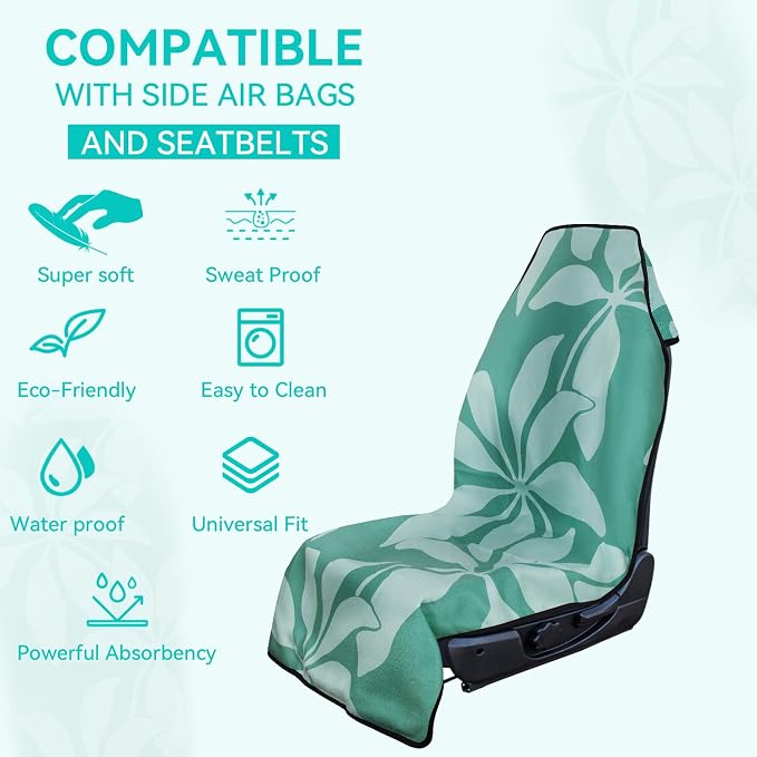 Booty Barrier 4.0 Waterproof Car Seat Cover for Sweat – Post-Workout Seat Protector for Runners, Gym, Beach & Sports – Washable, Eco-Friendly (Recycled Fabric) - Image 2