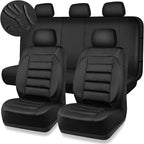 CAR PASS Breatherable Air Mesh Car Seat Covers Full Set, 3D Foam Back Support Automotive Seat Covers, All Season Car Seat Cover Fit Automotive,SUV,Sedan,Van, Airbag Compatible (Black) - Image 8