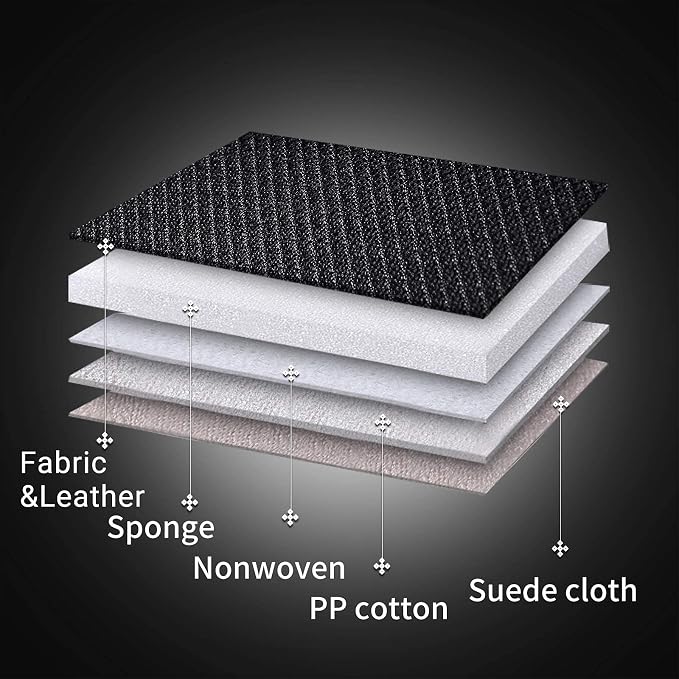 Coverado Seat Covers Full Set, Breathable Leather Car Seat Cover,Universal Car Seat Protectors, Seat Cover Waterproof, Front and Rear Seat Cover Fit Most Cars, BlackRed - Image 7