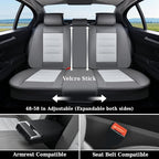 Coverado Car Seat Covers Full Set, Seat Covers for Cars, Front Seat Covers and Back Seat Cover Waterproof Leather Automotive Seat Cover, Universal Car Interior Protectors Cushion for Most Cars - Image 4
