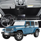 Windshield Sunshade for Jeep Wrangler 1997-2017 Sun Shade Car | Upgrade 4 Layers Blocks UV Rays Custom Fit Wrangler Car Window Shade Front Windshield Keep Cool Foldable Car Accessories by ZOIBVCARSUNSHADE