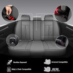 Universal Fit Premium Beige Leather 5-Seats Car Seat Covers | Waterproof full-set seat protector for Cars,SUVs,Trucks,airbag-safe,wipe-clean,10-min install,all-season car seat cushion. - Image 5