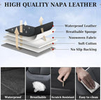 Coverado Seat Covers, Car Seat Covers Front Seats, Car Seat Cover, Car Seat Protector Waterproof, Car Seat Cushion Leather, Seat Covers Carseat Cover Universal Fit for Most Cars Black-Pink - Image 7