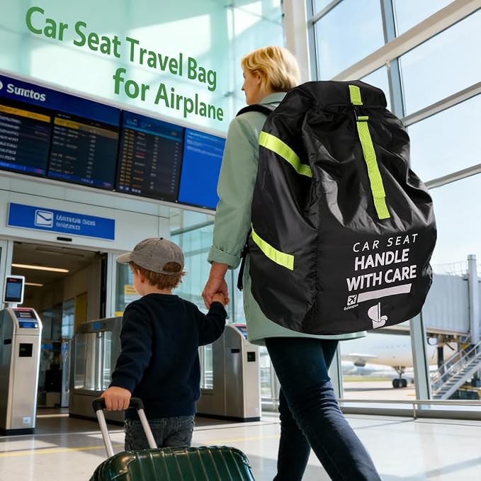 Upgrade Car Seat Travel Bag for Airplane: Backpack Carseat Bags Fit Graco | Car Seat Cover with Shoulder Handle for Airport Fit All Carseats, Infant Carriers Booster Seats Like Doona, Travel Essentials - Image 2