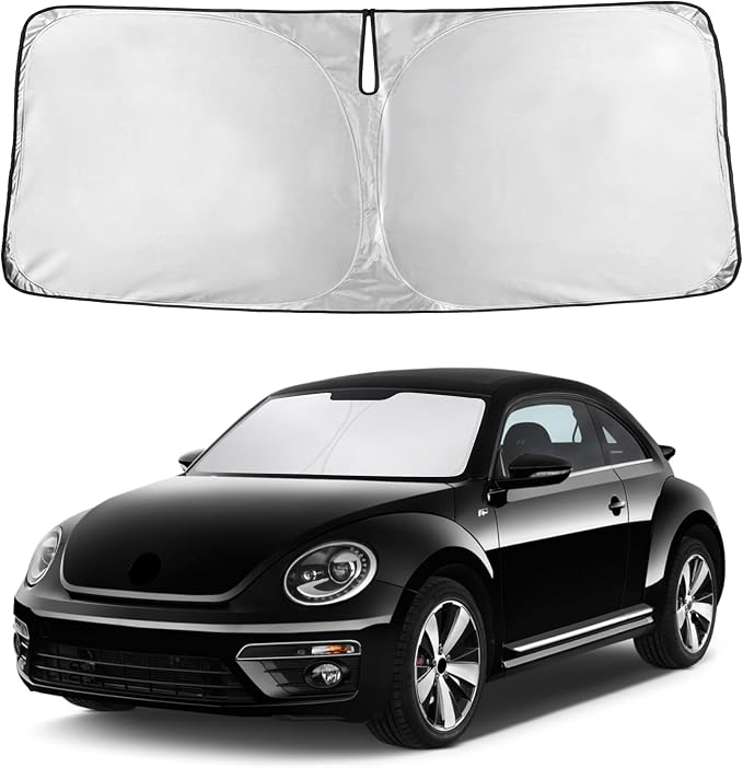 EcoNour Windshield Sunshade Compatible for Volkswagen VW Beetle 2012-2019 | Sun Visor for Front Windshield & Window Sun Shade Cover, UV Heat Blocker & Protector, Car Accessories by EcoNour