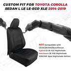 FREESOO Custom Leather Seat Covers for Toyota Corolla L LE Series 2014-2019 | Sedan, Full Set, Waterproof, Airbag Compatible, Scratch-resistant, Anti-slip, Protector Cushion, Durable Material, Easy-clean - Image 2
