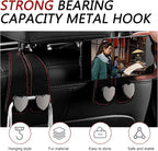 2 PCS Car Headrest Hooks, Suede Heart Rear Seat Double Hooks for Purses Bags Phone Umbrella, Soft Strong Load-bearing Decoration Hanging Organizer, Universal for Most Cars (Black) - Image 5